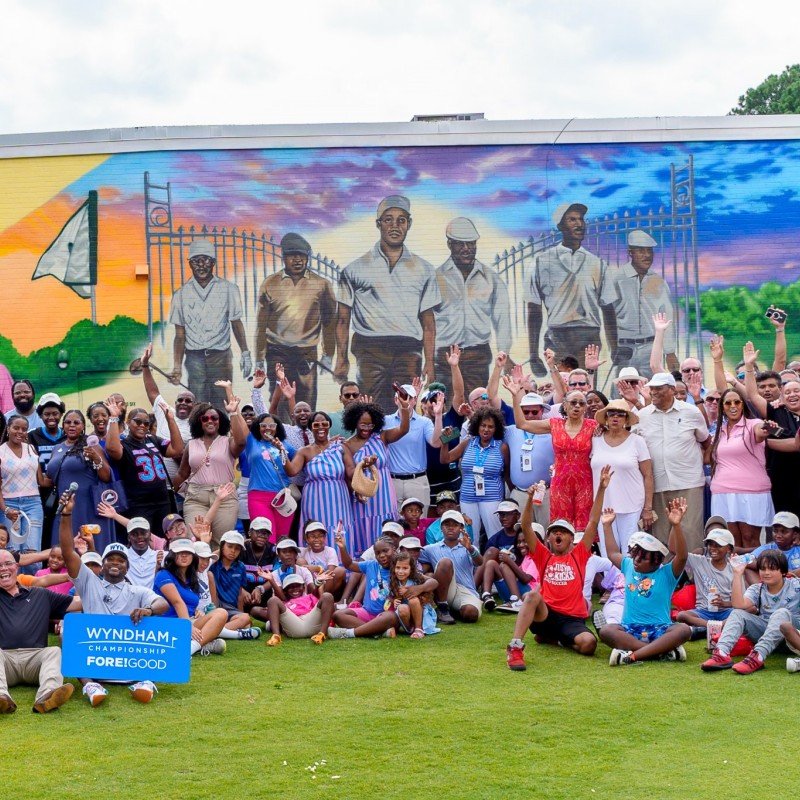 Mural unveiled Monday ahead of the 2024 Wyndham Championship